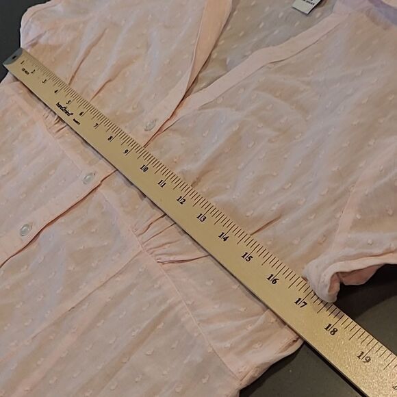 Bass sz S 100%  cotton lightweight summer blouse - Picture 6 of 10